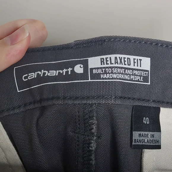 Carhartt Rugged Flex Relaxed Fit Canvas Cargo Work Short Gray Size 40 New w/ Tag - Picture 14 of 15